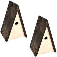 2x Vogelhuisjes/nestkastjes wigwam 27,5 cm