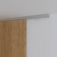 Xperta set 4m rail - alu - Plafond opbouw - Dubbele deur - inbouw manual fix - Set Eindkappen