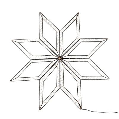 Outdoor Black 8-Pointed Star 73X73Cm/200Led Classic Warm Wit - Annas collection