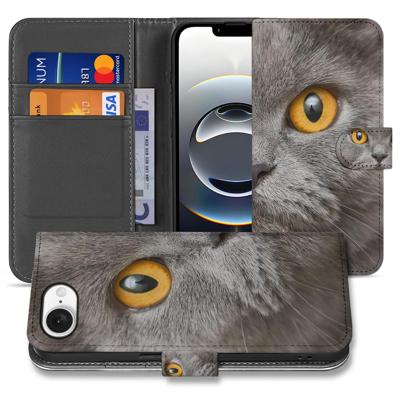 Telefoonhoesje | Met pasjeshouder | iPhone 16e Britse Korthaar