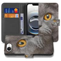 Telefoonhoesje | Met pasjeshouder | iPhone 16e Britse Korthaar