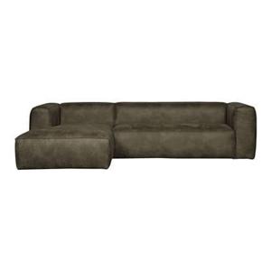 Woood Bean Chaise Longue Links - Eco-leder - Army Green