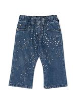 Versace Kids jean droit à imprimé étoiles - Bleu