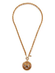 CHANEL Pre-Owned collier Coco Mark plaqué or (1990-1999)