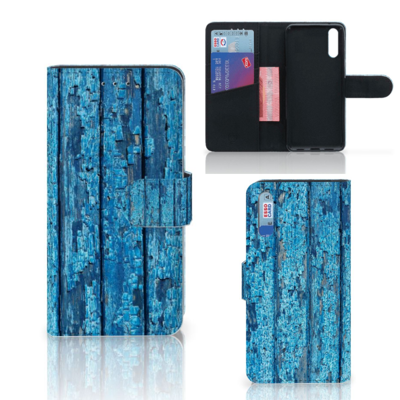 Huawei P20 | Book Style Case | Wood Blue