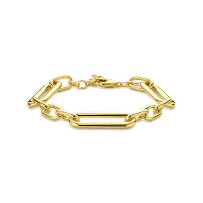 14k Gouden Schakelarmband 11 mm - 18 + 2,5 cm met Karabijnsluiting