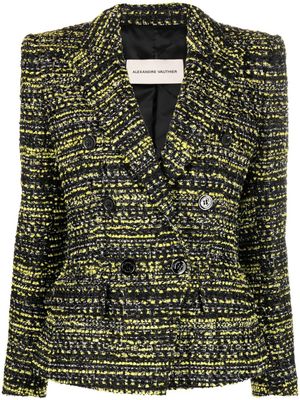 Alexandre Vauthier blazer en tweed à boutonnière croisée - Noir