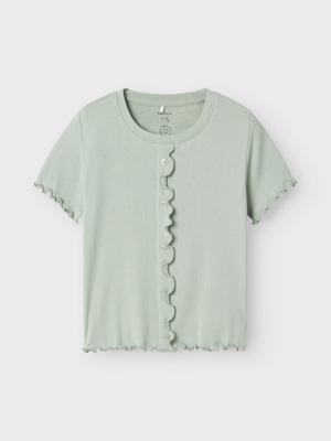 Name it zomer t-shirt S/S meisjes - blauw grijs - Nkfholimse
