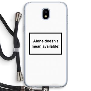 Alone: Samsung Galaxy J5 (2017) Transparant Hoesje met koord