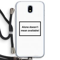 Alone: Samsung Galaxy J5 (2017) Transparant Hoesje met koord