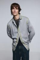 Overhemd met versleten lettering-effect - WHITE - M