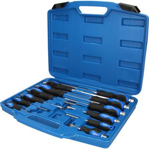 Brilliant Tools BT034012 Schroevendraaierset 12-delig Plat, Kruiskop Phillips