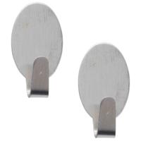 Excellent houseware handdoek haakjes - Zelfklevend - rvs - haken - 18x stuks