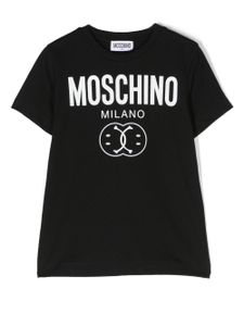 Moschino Kids t-shirt à logo imprimé - Noir