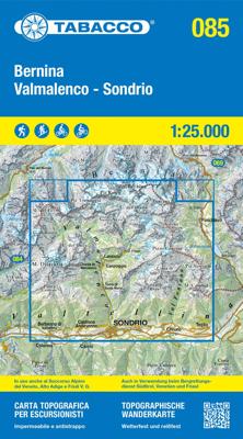 Wandelkaart 085 Bernina -Valmalenco - Sondrio | Tabacco Editrice