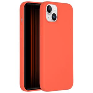 Accezz Liquid Silicone Backcover iPhone 15 Plus Telefoonhoesje Oranje