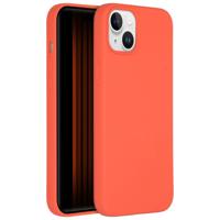 Accezz Liquid Silicone Backcover iPhone 15 Plus Telefoonhoesje Oranje