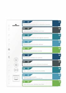 Durable 679527 Register DIN A4+ 1-10 Polypropyleen Meerdere kleuren 10 tabbladen 679527