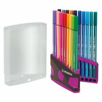 Stabilo pen 68 colorparade antraciet/roze, 20st.
