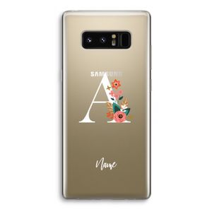 Pink Bouquet: Samsung Galaxy Note 8 Transparant Hoesje