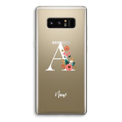 Pink Bouquet: Samsung Galaxy Note 8 Transparant Hoesje