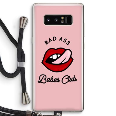 Badass Babes Club: Samsung Galaxy Note 8 Transparant Hoesje met koord