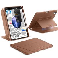 iPad Pro 13" (2024) Flip Magnetic Case with Pencil Holder - Brown