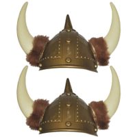 4x stuks stoere viking verkleed helm de luxe