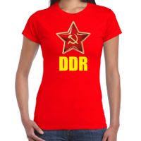 DDR / Duitsland verkleed t-shirt rood voor dames