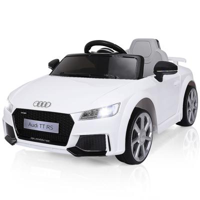12V Kinderauto met 2 Motoren en MP3 en Muziek 104 x 63,5 x 45,5 cm Wit