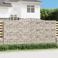 VidaXL Schanskorven 2 st gewelfd 400x30x200/220 cm ijzer - thumbnail