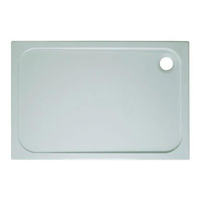 Crosswater Shower Tray Douchebak 120x70x4.5cm rechthoekig afvoer 90mm stone resin wit SR0R7001200