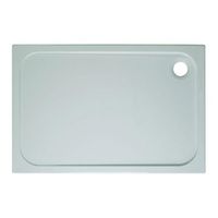 Crosswater Shower Tray Douchebak 120x70x4.5cm rechthoekig afvoer 90mm stone resin wit SR0R7001200