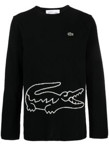 Comme Des Garçons Shirt x Lacoste pull en maille intarsia - Noir