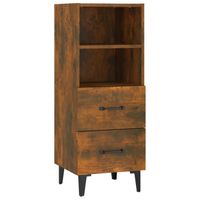 vidaXL Dressoir 34,5x34x90 cm bewerkt hout gerookt eikenkleurig - thumbnail