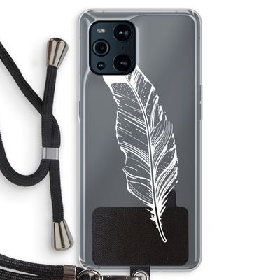 Pluim: Oppo Find X3 Pro Transparant Hoesje met koord