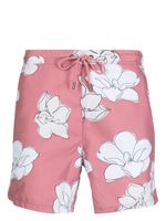 Ted Baker short de bain Ampbell à fleurs - Rouge