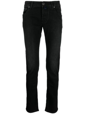 Jacob Cohën pantalon skinny à poches contrastantes - Noir