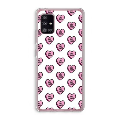 GIRL POWER: Samsung Galaxy A51 5G Transparant Hoesje