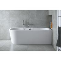 Gliss Design Kleio half-vrijstaande bad acryl 170x80 cm wit glans