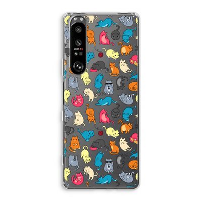 Kleurrijke katten: Sony Xperia 1 III Transparant Hoesje