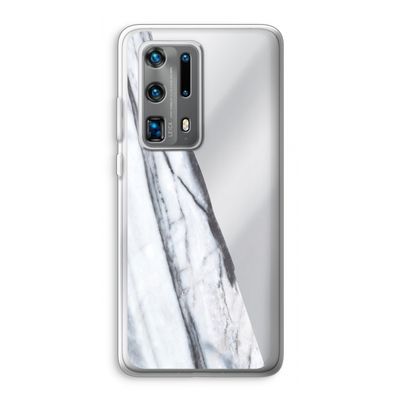 Gestreepte marmer: Huawei P40 Pro Plus Transparant Hoesje