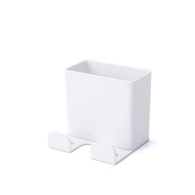 Wall Mounted Organizer opbergdoos afstandsbediening Air Conditioner opslag geval mobiele telefoon plug houder stand (wit)