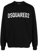 DSQUARED2 logo-print cotton sweatshirt - Noir