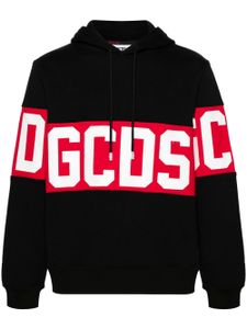 GCDS hoodie en coton à logo imprimé - Noir