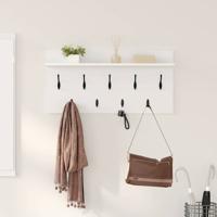 Wandgemonteerde kapstok Wit 80 x 40 x 12 cm Bewerkt hout