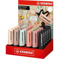 STABILO BOSS ORIGINAL NatureCOLORS markeerstift, display van 30 stuks in geassorteerde kleuren