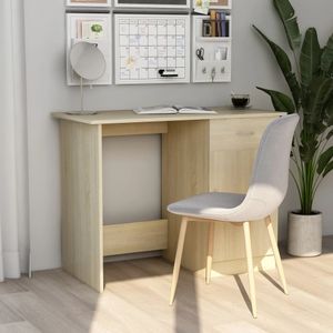 Bureau 100x50x76 cm bewerkt hout sonoma eikenkleurig