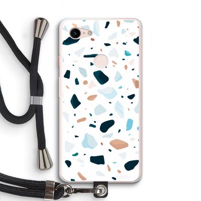 Terrazzo N°13: Pixel 3 XL Transparant Hoesje met koord
