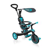 Globber Loopfiets met 2 wielen Trike Explorer 4-in-1 Junior Blauw/Zwart - thumbnail